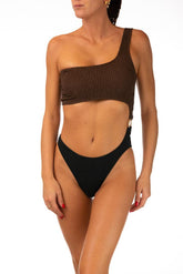 INTERO MODA DONNA  MARRONE/NERO